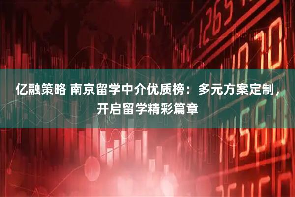 亿融策略 南京留学中介优质榜：多元方案定制，开启留学精彩篇章